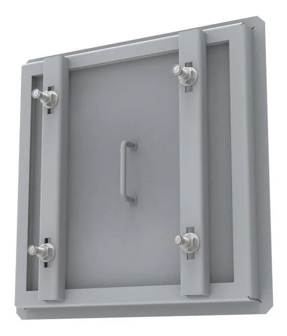 Tapa y Marco de acceso lateral 49x49 cm para tanques de agua - Gris - Poliester