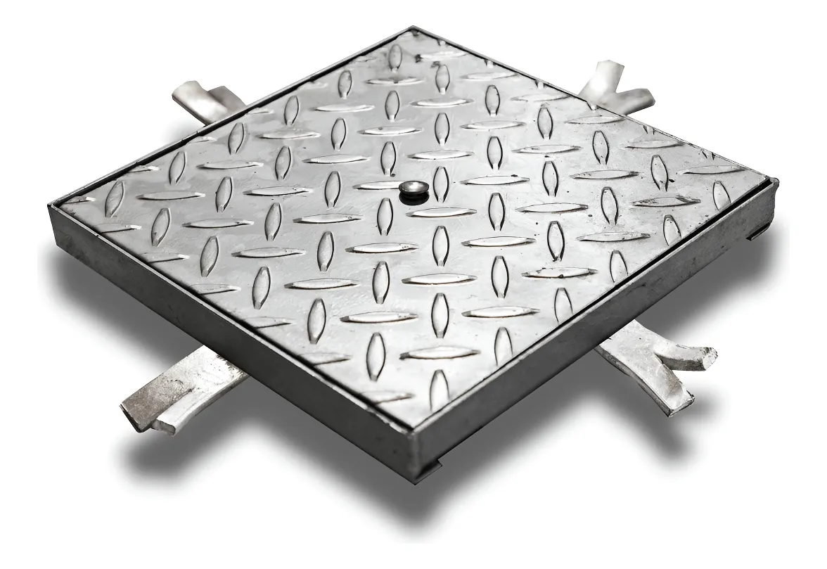 Tapa para piso Ch. Antideslizante 30x30cm Galvanizado ED-TP300G